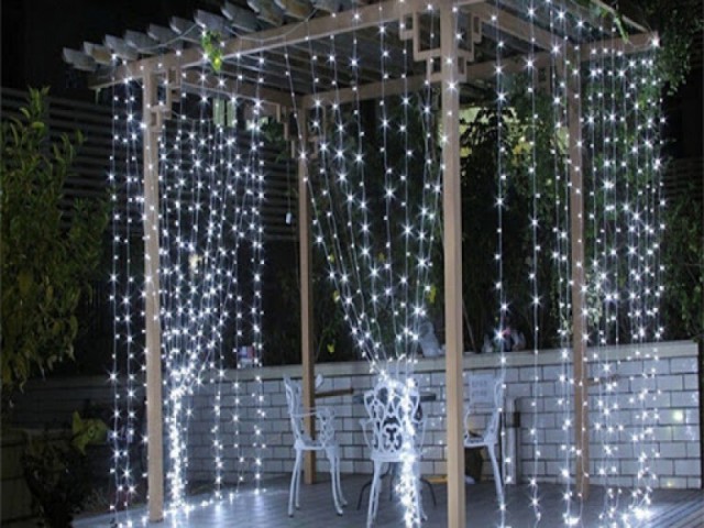 dekorativs led gaismu aizskars 3x3m 27k