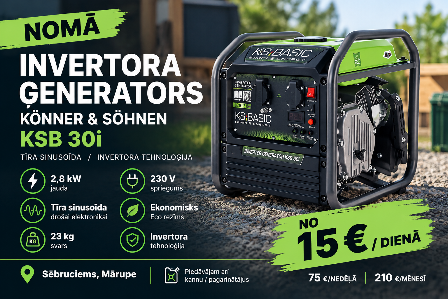 Invertora ģenerators Könner & Söhnen KSB 30