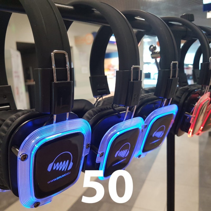 SILENT DISCO 50 gab. komplekta noma